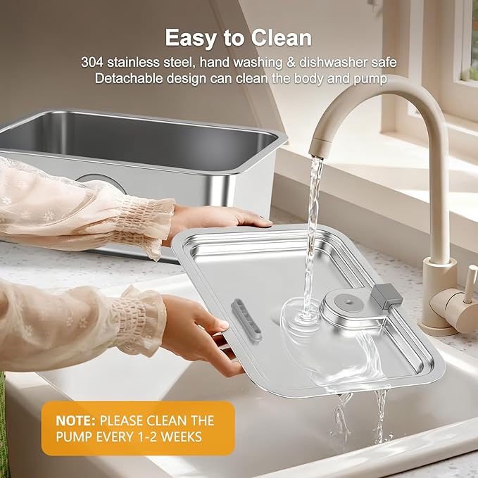 16L/4.2Gal Dog Water Fountain Stainless Steel DYSJ03 Dog Fountain Water Bowl for Large Dogs Cats & Multi-Pet Home, Ultra Quiet, Wider Deeper Mouth, 5-Layer Filtration & Easy to Clean