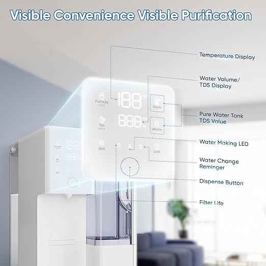 Reverse Osmosis Water Filter Countertop 4:1 Pure to Drain, 5-Stage RO Water Filtration with UV Portable Countertop Water Filters for Home & RV with Instant Hot Water and 4 Temperature Settings