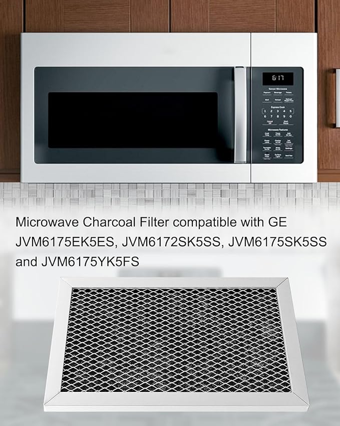 Microwave Charcoal Filter Fit for GE JVM6175EK5ES JVM6172SK5SS JVM6175SK5SS JVM6175YK5FS