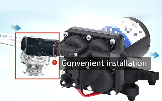 2 RV Trailer Water Pump Filter Fresh Water Pump Strainer ，Twist-On Pipe Filter. Compatible with WFCO, Shurflo Water Pumps, Applicable, RV Marine Water Pump Filter, Water Pump Strainer Filter