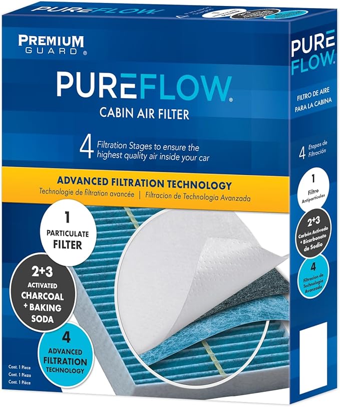 PureFlow Cabin Air Filter PC5832X | Fits 2001-2005 Mercedes-Benz C240, 2006-2007 C230, 2006-2009 CLK350, 2006-2008 C280, 2001-2005 C320, 2003-2006 CLK500, Fresh Air