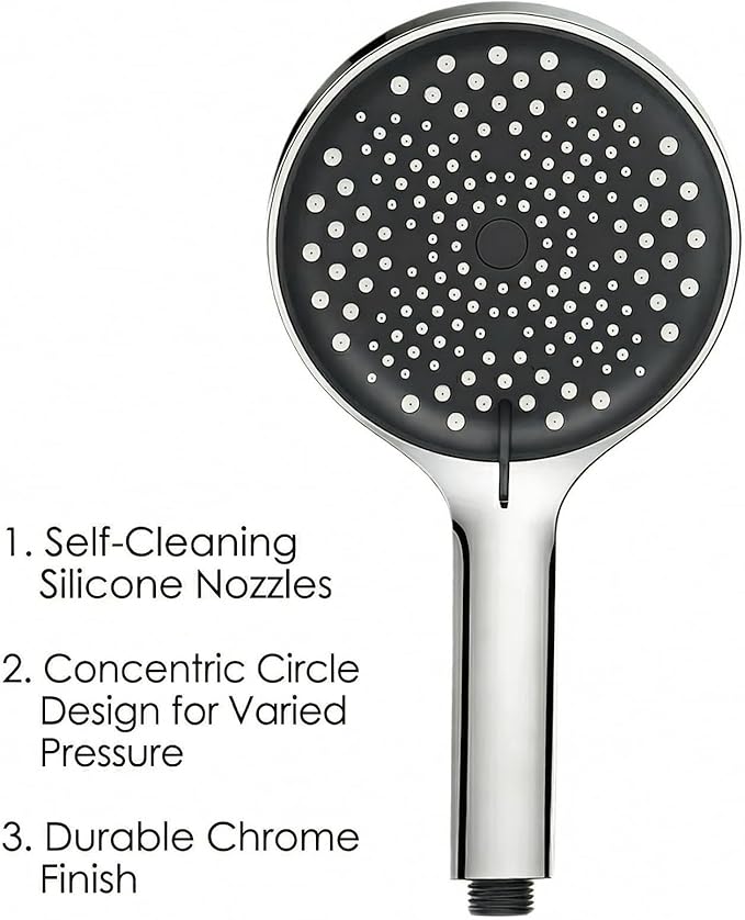 Filtered Shower Head with Handheld - High Pressure Hand Held Shower Head | Hard Water Softener, 3 Spray Modes, Adjustable Angle, Removable Filter & Included Hose