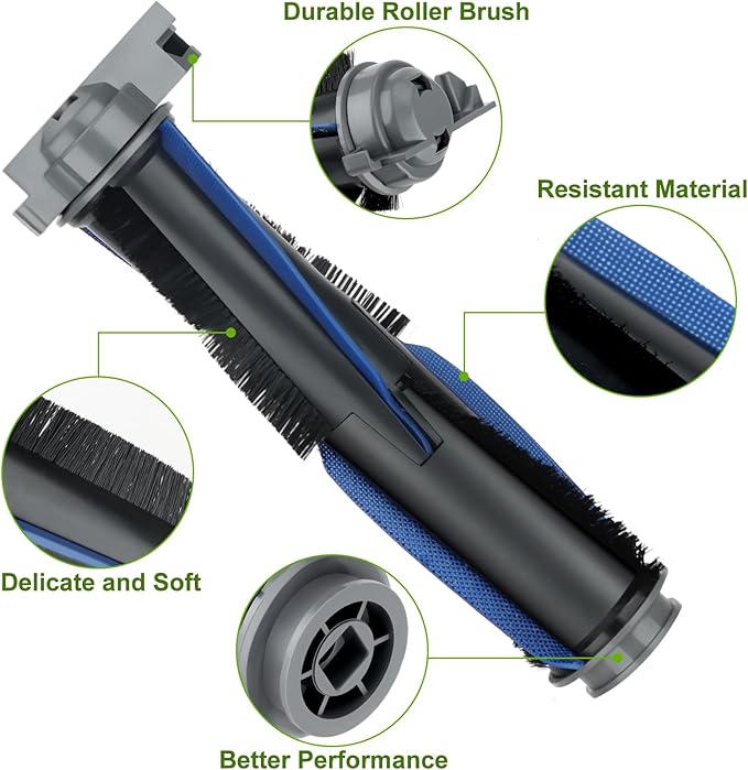 RV2000WD Replacement Parts for Shark RV2002WXUS RV2002WD RV2001DRUS RV2001WD AV2001WD Mop Brush Filter Kit with Shark AI Robot Vacuum Cleaner, 1 Brushroll, 2 Filters, 4 Mop Pads, 6 Side Brushes - AquaVibe