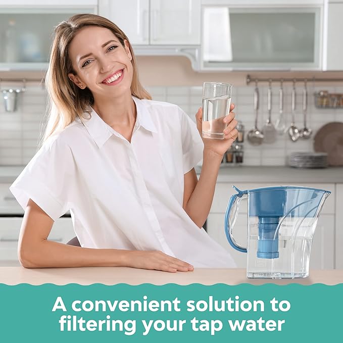 AMI Alkaline Water Pitcher for High pH, Filtered Water Dispenser