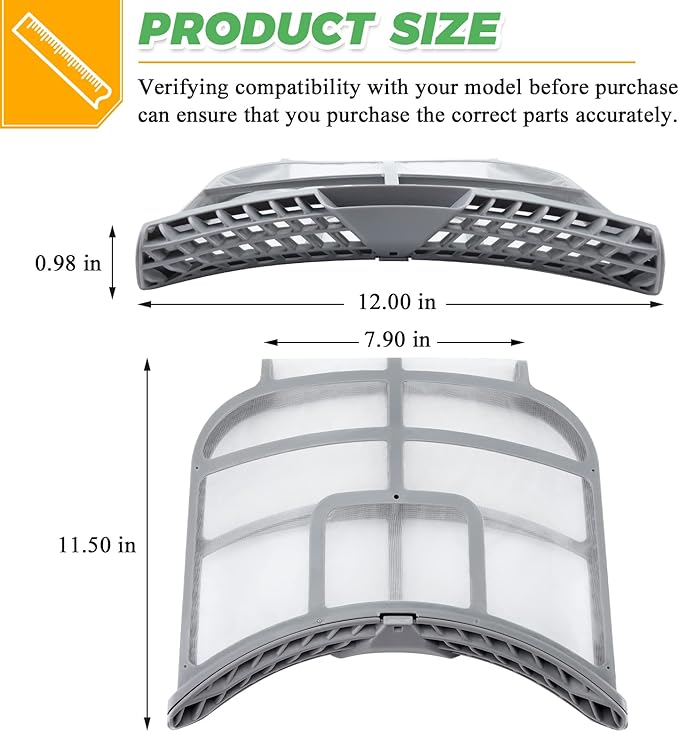 UPGRADED ADQ73373201 Lint Filter Assembly - Dryer Lint Screen Replacement for Kenmore LG Dryer - Replaces 2656948 AP5675511 PS7787727 EAP7787727 by Techecook