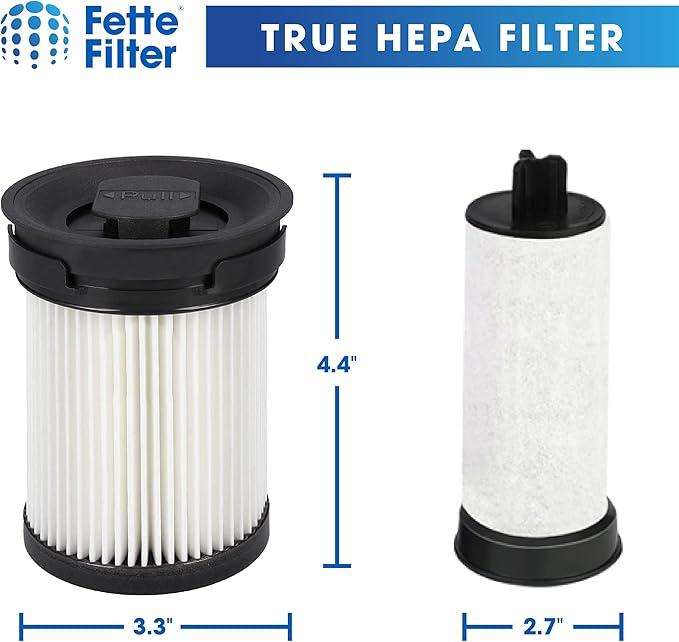 Fette Filter - Fine Dust Vacuum Filter Compatible with Miele TriFlex HX1 FSF Cordless Stick Vacuum Cleaners Series - Pack of 4 - AquaVibe