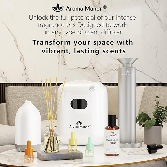 Diffuser Oils Scents - Miami Essential Oil Blend - Luxury Hotel Inspired Home Aromatherapy Diffuser Oil - Pear, Lily of The Valley, Cedar - for Diffuser, Humidifier, Ultrasonic, Reed - 150ML