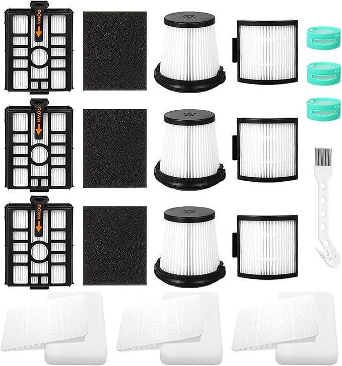 IW3511 IW3120 HEPA Filters Replacement Parts Compatible with Shark IW3511 Detect Pro Cordless Stick Vacuum Cleaner and Shark IW3120 Detect Clean Auto Empty System, IW1111, IW1120, IW3615 (3Pack) - AquaVibe