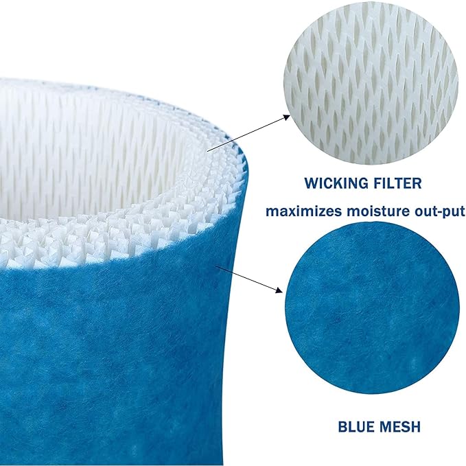 Upgraded Humidifier Wicking Filters Replacement Compatible with Honeywell HAC-504AW, Filter A for Models HAC-504, HAC-504AW, HCM 350 and Other Cool Mist Models (4 Pack)