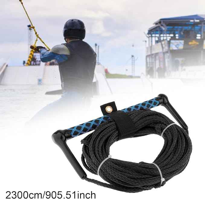 Water Ski Rope, Wakeboard Surfing Tow Rope with Handle Grip, Multifunctional Wake 23M for Water Skis Wakeboard Accs