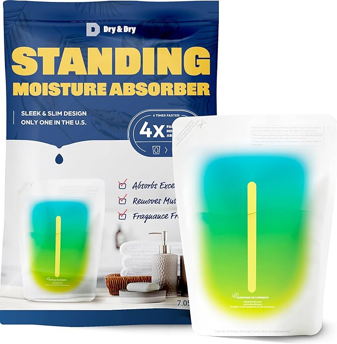 Dry & Dry [70 Packs Standing Moisture Absorbers to Control Excess Moisture for Basement, Closets, Bathrooms, Laundry Rooms - Moisture Absorbers Moisture Absorber - AquaVibe