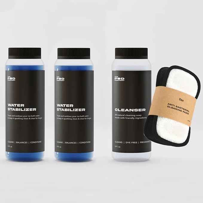 The Pod Company Water Maintenance Pack – 2-Month Supply – Water Care & Cleaning Kit for IcePod Cold Plunge Tubs