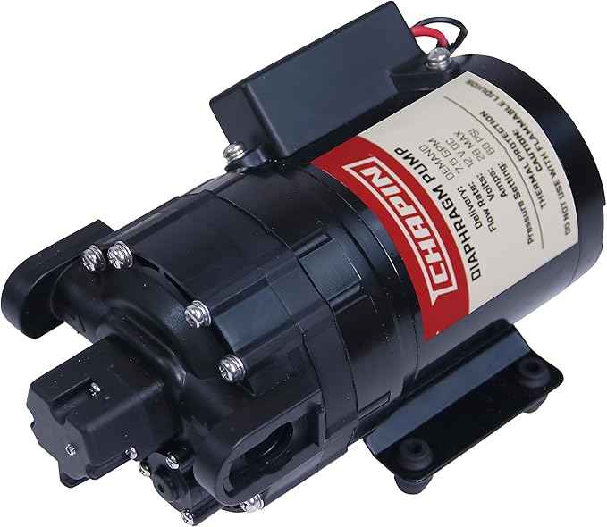 Chapin 6-9217 12V/7.0 GPM 60 PSI Self-Priming Diaphragm Water Pump for ATVs, Marine, Boating, Water Supply, Camping, RV Recreation & Boom Spray Systems
