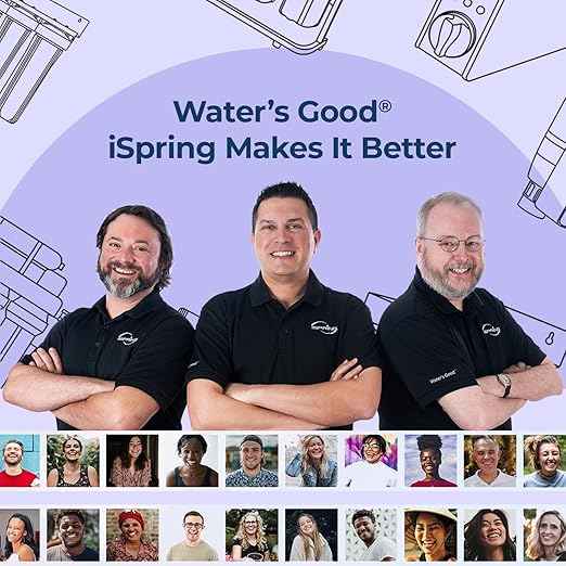 iSpring 3-Stage Whole House Water Filter System, SGS-Tested to Remove Up to 99% PFAS, Reduces Scale, Heavy Metals, Corrosion, Lead, Chlorine, 10” x 4.5” Filters, 1” NPT Ports, Model: WGB31B-PFKDS