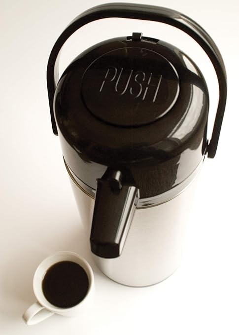 Service Ideas ECA22S Eco-Air Airpot with Pump lid, 2.2L, Glass Lined
