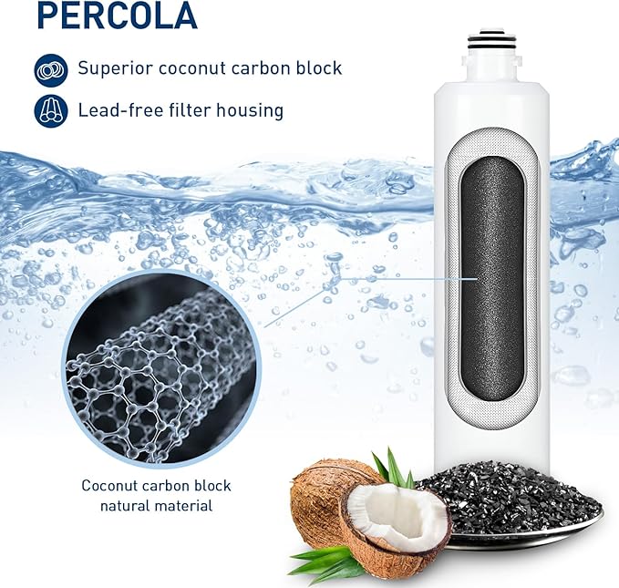 MIWF8200 Water Filter, Compatible with Midea® MIWF8200/MF-2812-R4 Water Filter, Midea® MRF29D3AST, MRF29D6AST, MRF29D9BST Refrigerator Models (1 Pack)