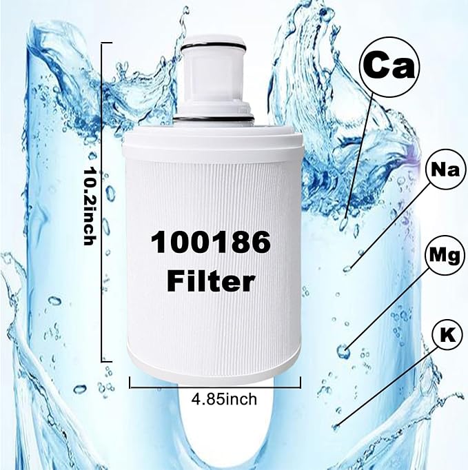 1Pack 100186 Water Filter Replacement Compatible with Amway espring 100186 water filter cartridge,UV activated carbon cartridge box with pre-filter,High efficiency filtration removing odors