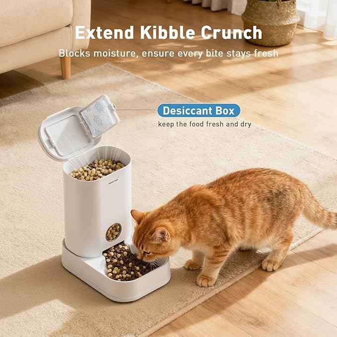 PAWGETHER® 2 Pack Gravity Cat Feeder and Water Dispenser 1 Gallon/3.5L Automatic Cat Feeder and Waterer Dog Water Bowl Dispenser Pet Food Dispenser Puppy Kitten Rabbits