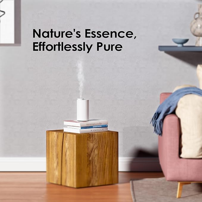 Waterless Diffuser for Essential Oil, Battery Operated Nebulizer, 0.7 Fl.Oz./ 20mL Capacity, Mini Scent Air Machine, 3 Countdown Timers & Mist Levels for Home, Room, Car, Office - AN6 Yogurt