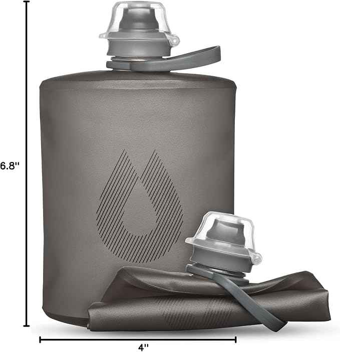 HydraPak Stow Collapsible Water Bottle – 350ml, 500ml, 1L – Ultralight, Leak-Proof, BPA-Free, Filter Compatible Travel & Hiking Flask
