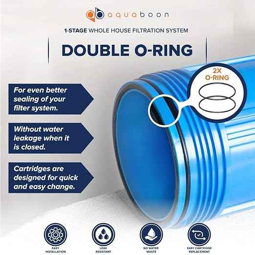 Aquaboon 10x4.5 Whole House Water Filter Housing | NSF Certified Water Filter Canister for Filtration System w/ Gauge & Release, Wrench, Bracket 1"NPT
