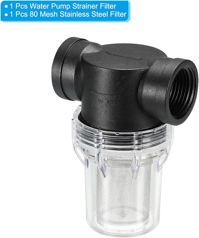 PATIKIL 1 Inch Water Pump Strainer Filter, Pipe Water Pump Strainer with 80 Mesh Stainless Steel Filter Screen for Irrigation Garden