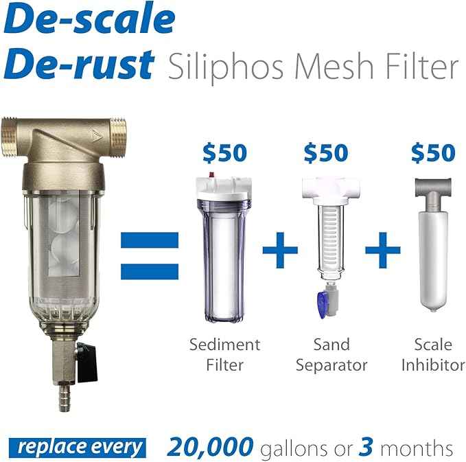 iSpring F3WGB32BM Whole House Water Filter Set with Spin Down Sediment Replacement Cartridge (Pack of 1)