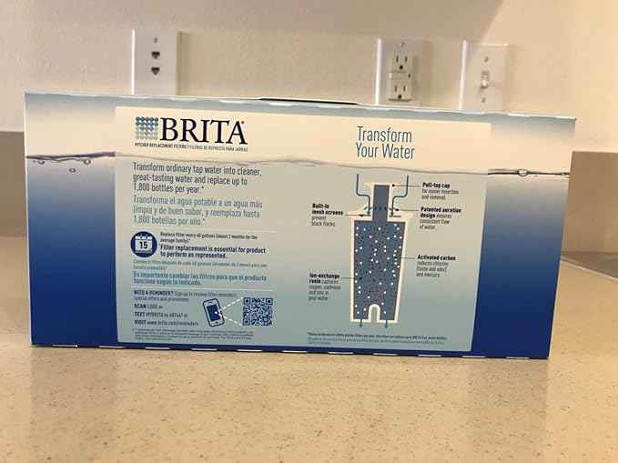 Brita Standard Water Filter, Standard Replacement Filters for Pitchers and Dispensers, BPA Free - 5 Count