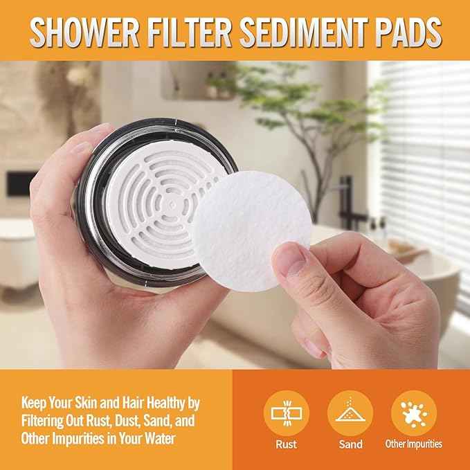 DerBlue 1PCS Multi Stage Shower Head Filter Replacement Compatible with AquaBliss Filtered Showerhead SF400 & SF500-48x，Hard Water,Remove Chlorine and Other Impurities,Extremely Easy to Replace