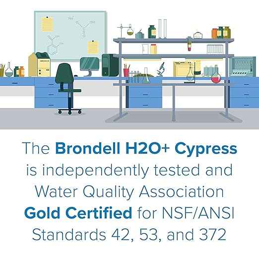 Brondell H630 Cypress Countertop Water Filter System for Kitchen Sinks, Three-Stage Filtration System and Dispenser Attaches to Faucet, White