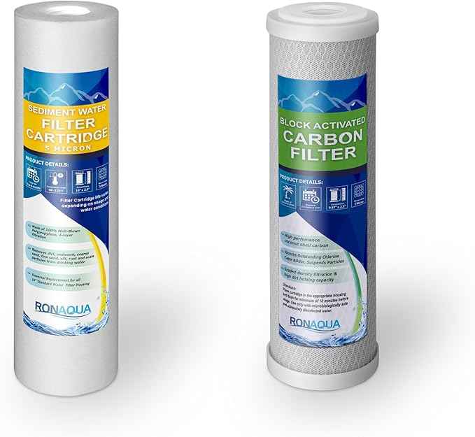 Replacement Filters for Under Sink Direct Connect Two Stage Water Filtration System 5 Micron Sediment & Block Activated Carbon Water Filter Cartridges WELL-MATCHED with WFPFC8002, WHCF-WHWC, P5, AP110
