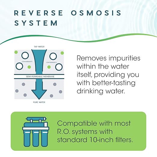 Ultima 7/VII 5 Stage Reverse Osmosis Water Filters, Uinversal Under Sink Water Filter System Replacement Cartridges with a 50 GPD Reverse Osmosis Membrane and a 1/4-Inch NPT Post Carbon Filter Kit