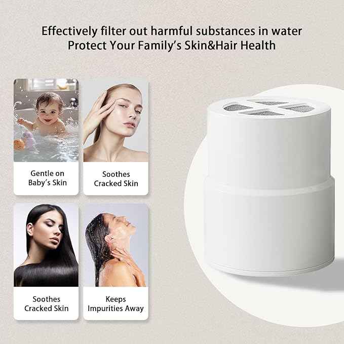 3-packs Replacement Filter Compatible For JOLIE shower filter head for Hard Water, Heavy Metals, Chlorine and Harmful Substance