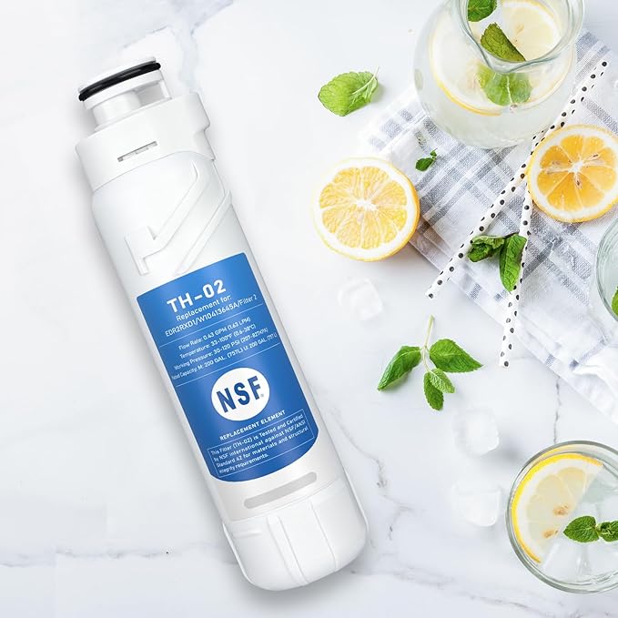 W10413645A Water Filter 2 Replacement, Compatible with Whirlpool WHR2RXD1, Whirlpool WRF757SDHV, WRF767SDHZ, WRF767SDHV, WRFC9636RZ, WRFC9636RV, WRF767SDJZ, WRF736SDAM, 3 Pack - AquaVibe