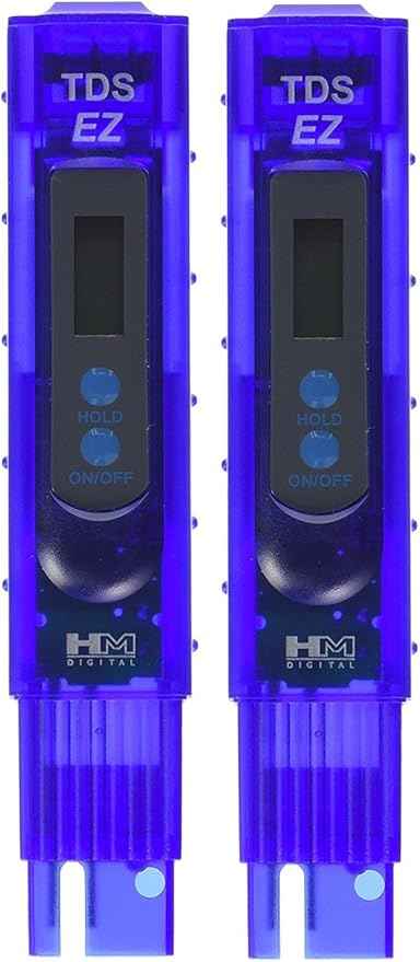 HM Digital TDS-EZ Water Quality TDS Tester, 0-9990 ppm Measurement Range , 1 ppm Resolution, +/- 3% Readout Accuracy (2 pack)