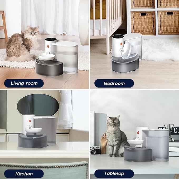 Smart Wireless Pet Water Fountain,2026 Upgraded Pet Water Fountain No Filter,3.5L/118oz Ultra-Quiet Design,Rechargeable Automatic Water Dispenser for Cats and Small Dogs