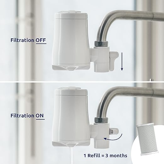 Tappwater EcoPro - Faucet Water Filter, 5 Stage Nanotechnology Water Filtration System, Tap Water Filter, Filters 100+ substances incl Chlorine, Limescale and Bad Taste