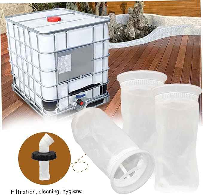IBC Tote Filter 3PCS, Washable Nylon Rain Barrel Screen Filter, IBC Lid Filter Fine Mesh Rain Barrel Filter Reusable Replacement Rain Water Filter Rain Barrel Filter Rain Water Filter Rain Barrel Acc