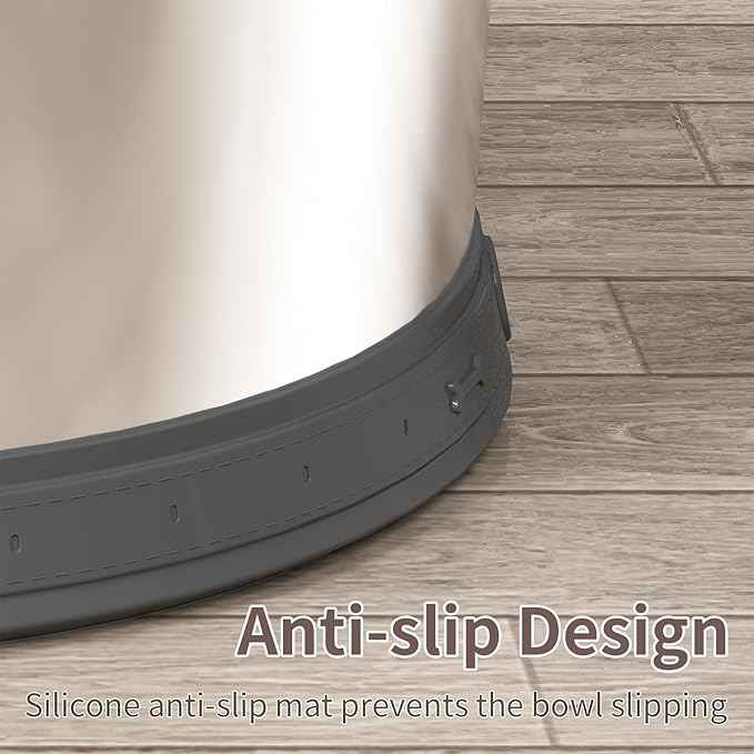 10L Dog Water Bowl No Spill 2.6 Gallon Super Large Capacity Stainless Steel No Splash Dog Bowls 338oz Slow Drinking Feeder with Non-Slip Base Pet Water Dispenser for Dogs