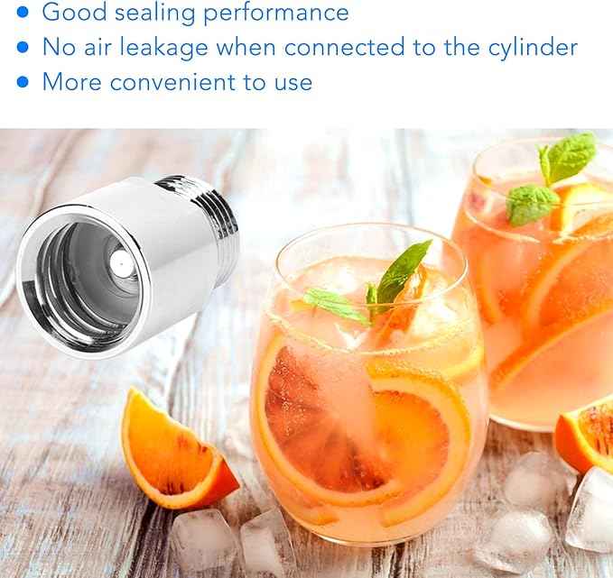 Soda Cylinder Adapter, CO2 Soda Cylinder Metal Adapter, TR21-4 Female to CGA320 Male Thread Conversion Kit, Stainless Steel CO2 Tank Adapter for Sparkling Water Machine Parts Acc