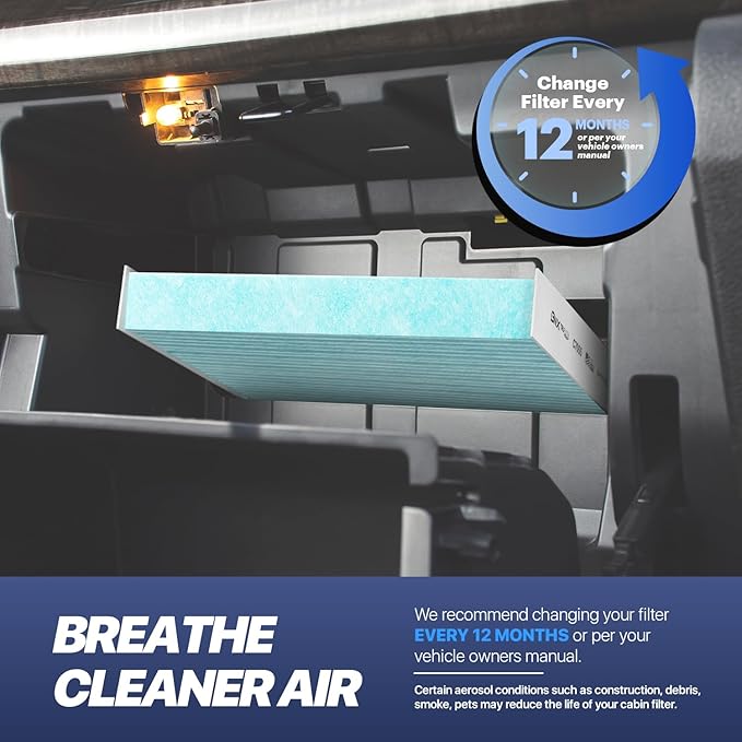 BNX TruFilter Cabin Air Filter, 99.97% HEPA, Compatible with Subaru Crosstrek, Ascent, Impreza, Legacy, Outback, Toyota Prius C-HR, Prius AWD-e, Prius Prime,Corolla, RAV4,RAV4 Prime,Venza C7092 2-Pack