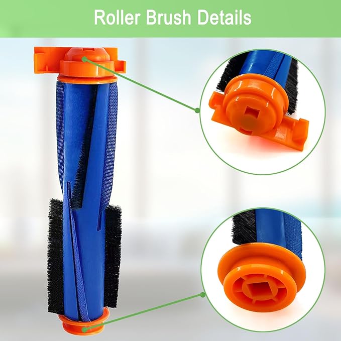 Replacement Parts for Shark AV2310AE RV2310AE RV2320S UR2350AE RV2300S Matrix Robot Vacuum Cleaner 1 Main Brush Roller 1 Set Foam Filter 2 Filters 6 Side Brushes 1 Main Brush Cover (Not For RV2300) - AquaVibe