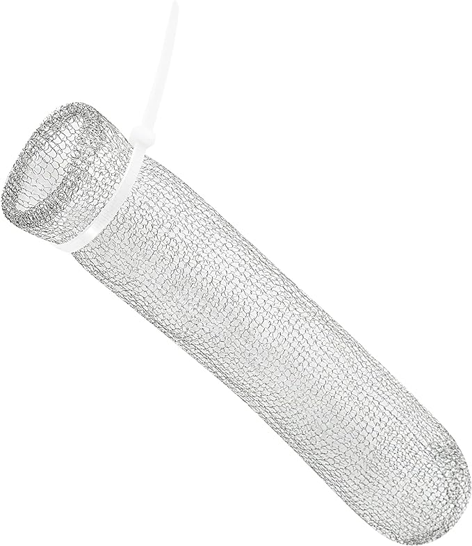 24 Pieces Lint Traps Washing Machine Stainless Steel Lint Snare Traps Laundry Mesh Washer Hose Filter with 24 Pcs Cable Ties