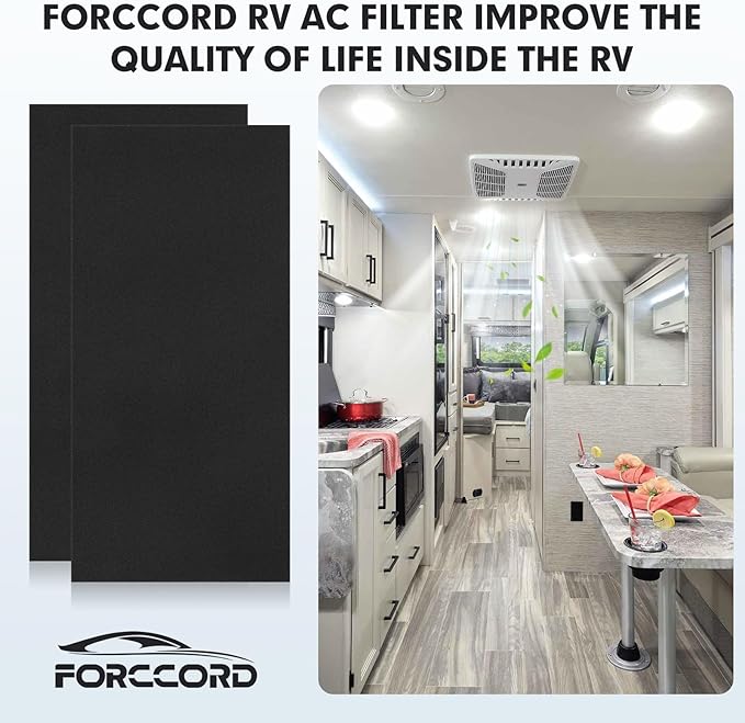 2-PACK RV A/C Filter 16 x 40 x 1/4 Inches Can Cut to Fit RV Air Conditioner Replacement for Motorhome Travel, Travel Trailers, Camper RV Air Conditioner Replacement Filters - AquaVibe
