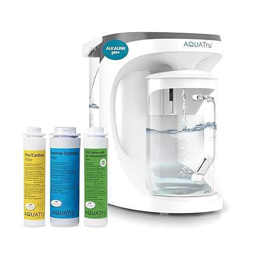 AquaTru Carafe Alkaline Countertop Water Purifier | Certified 4-Stage RO System Removes 84 Contaminants Including Forever Chemicals, Lead & Fluoride | Adds Healthy Minerals | No Plumbing