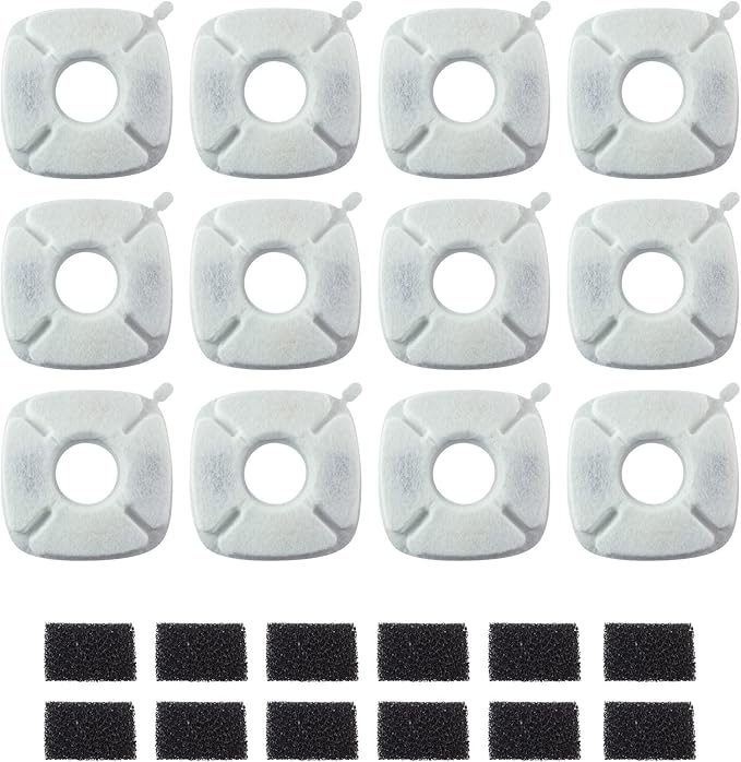 PET STANDARD Water Filters, Compatible with VEKEN® 95oz/2.8L Fountain, Pack of 12 - AquaVibe