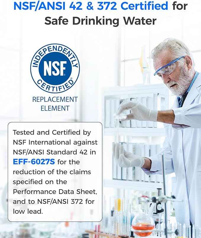 Waterdrop DA29-00020B Replacement for Samsung® Water Filter HAF-CIN/EXP, DA29-00020B, HAF-CIN, DA29-00020B-1, RF28HMEDBSR, RF263BEAESR, RS25J500DSR, RF263TEAESG, HDX FMS-2, DA97-08006A-1, 3 Filters