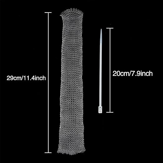 Shappy 20 Pieces Lint Traps Washing Machine Drain Hose Filter Stainless Steel Snare Laundry Mesh Washing Machine Lint Trap Catcher with 20 Pcs Pieces Cable Ties - AquaVibe