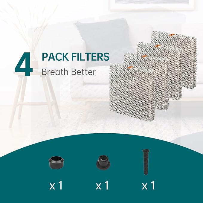 A10 Water Panel Humidifier Filter Replacement Compatible with AprilAire Whole-HouseHumidifier Models110 220 500 500A 500M 550 558 and HC22P Replacement Wicking Humidifier Filter 4 Packs