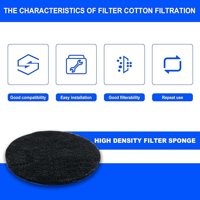 VideoPUP Replacement 10pcs Sponges Filter Kit Compatible with Neakasa/Neabot P1 Pro Pet Grooming Kit & Vacuum Cleaner - AquaVibe